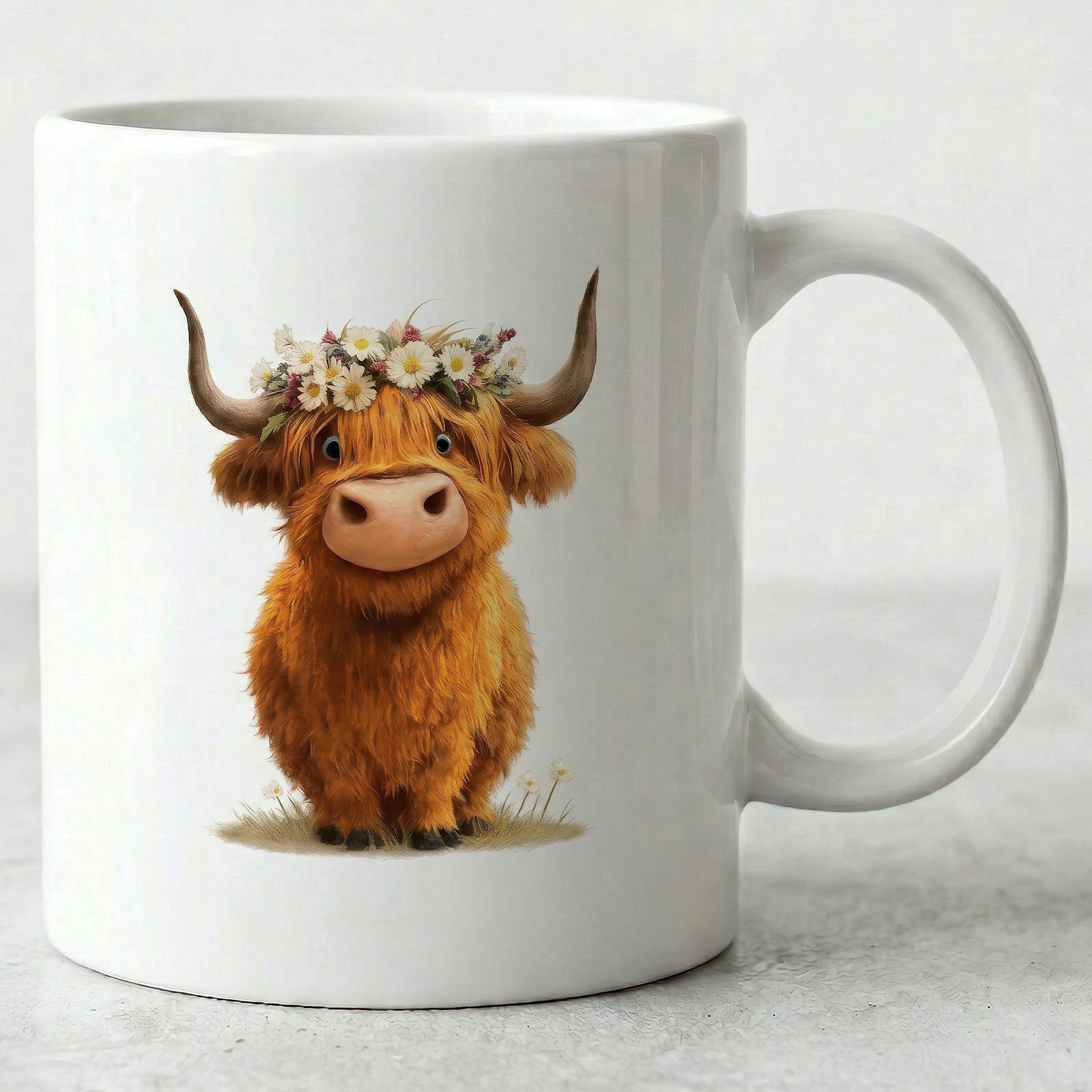 Fundraising Floral Highland Cow