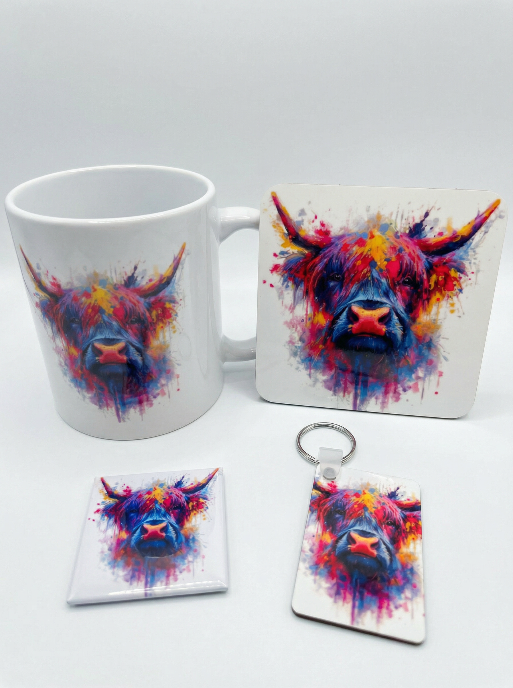 Colour Splash Highland Cow Gift Set