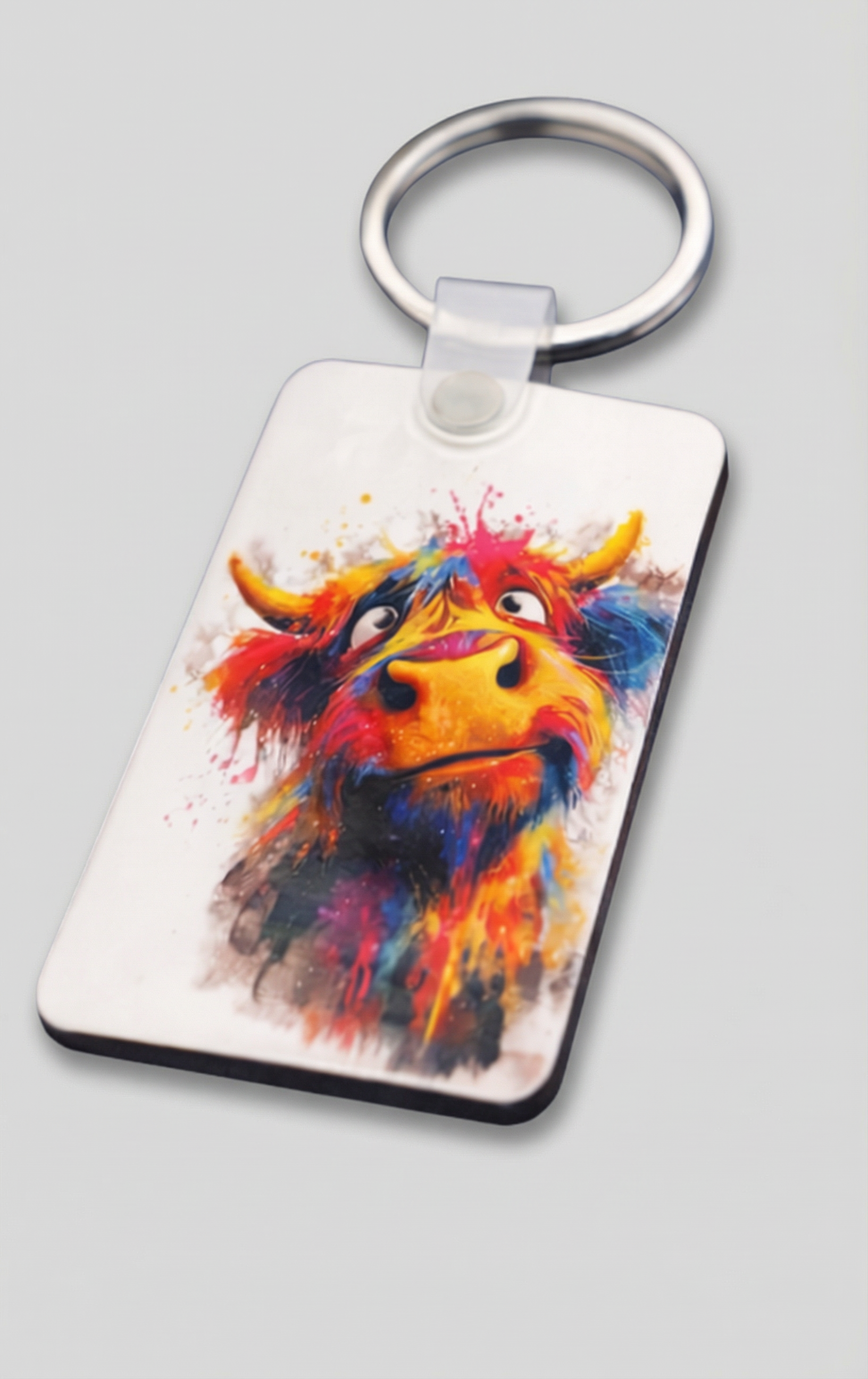 The Crafty Highland Cow Keyring