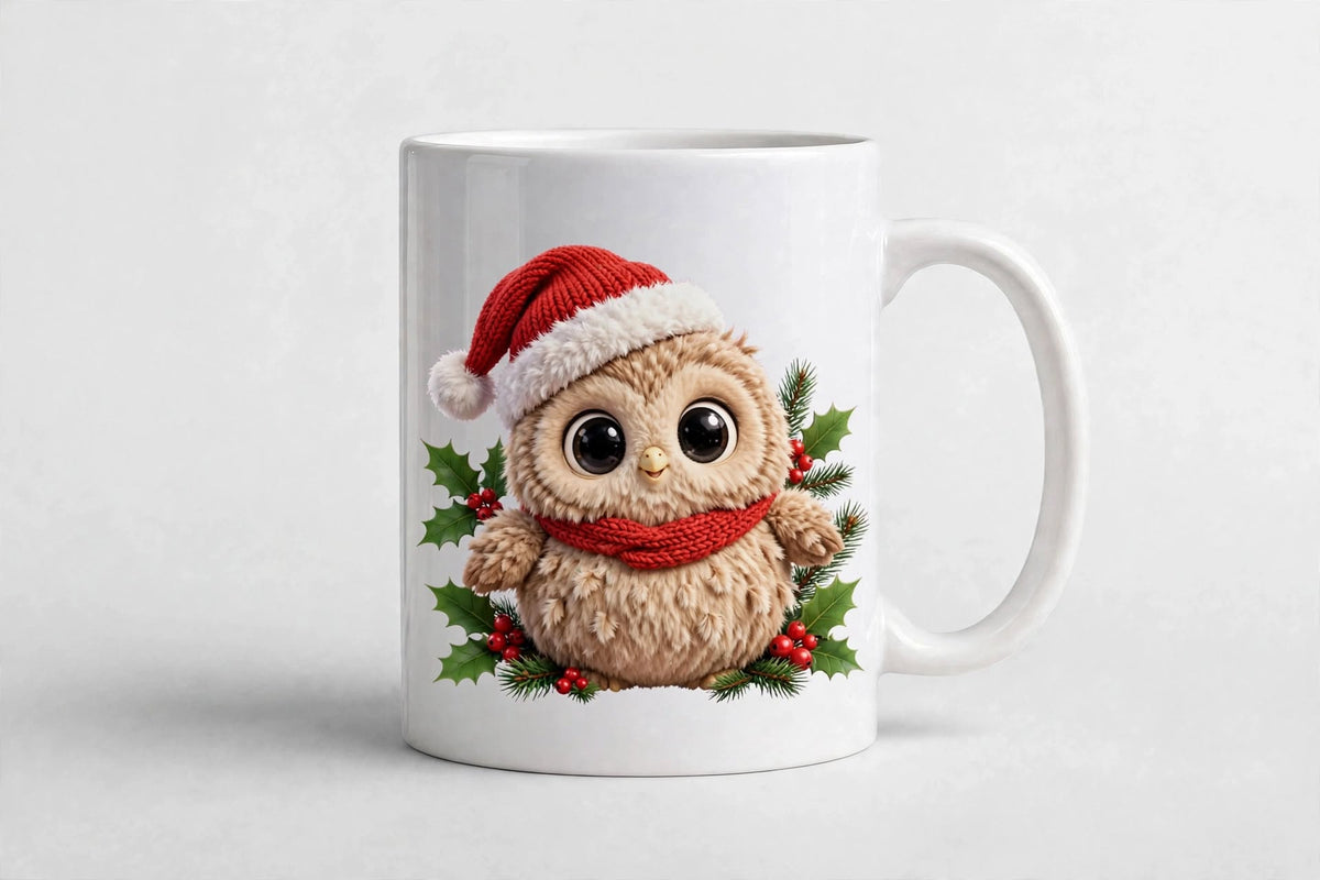 Chonky Christmas Owl Mug