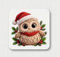 Chonky Christmas Owl Coaster