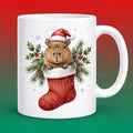 Christmas Capybara Stocking Mug
